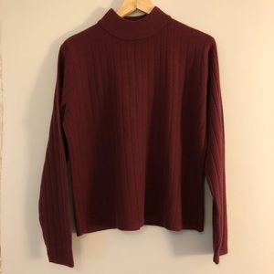 Croft and Barrow Maroon Mock Neck Sweater